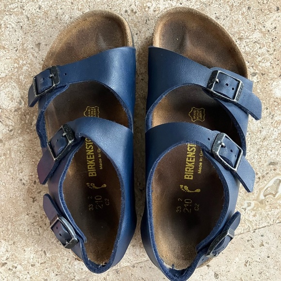 Birkenstock Other - Birkenstock Unisex Youth Navy Blue Leather Sandals Size 33 (210 C2) US 2